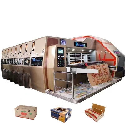 Hochgeschwindigkeit Vierfarbige Wellkartonbox Druckmaschine für die Schachtelherstellung