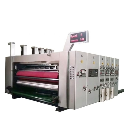 Selbst- Farbe-Flexo-Drucker Slotter Machine For der Zufuhr-6 runzelte Karton-Kasten