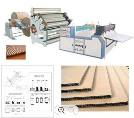 Karton Plc runzelte den Kasten, der automatische Betriebseinzelnes Gesicht 1600mm herstellt