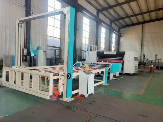 Vier Farbe-Flexo-Drucker-Slotter Die Cutter-Frucht verpackt den Pizza-Kasten, der 220v macht