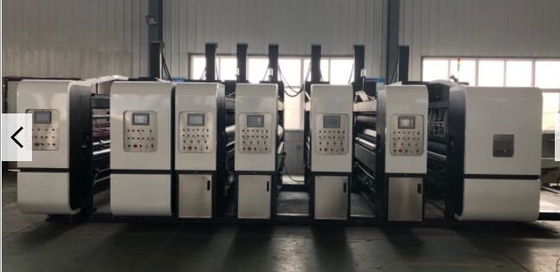 Farbe-Flexo-Drucker Slotter Machine 180pcs/Min des Pizza-Frucht-Kasten-einer