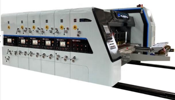 Automatischer 4 Farbdrucker Slotter Die Cutter runzelte Karton